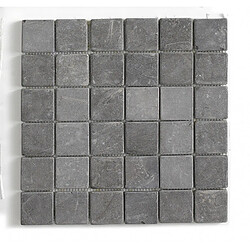 Pegane Carrelage de mosaïque/ Plaque mosaïque mur et sol en marbre naturel coloris gris - 30 x 30 cm 