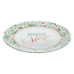 Atmosphera, Createur D'Interieur Lot de 12 dessous d'assiette Joyeux Noël D. 33 cm - Vert