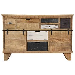 Maison Chic Buffet,Meuble de Rangement,commode pour salon,Cuisine 140x38x90 cm Bois de manguier massif -MN45056