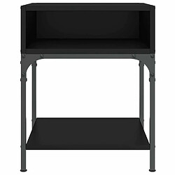 Maison Chic Lot de 2 Tables de chevet - Tables de Nuit noir 40x41x50 cm bois d’ingénierie pas cher