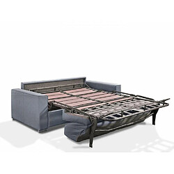 Avis Inside 75 Canapé convertible EXPRESS PREMIUM 120 cm sommier lattes RENATONISI matelas BULTEX velours bleu navy