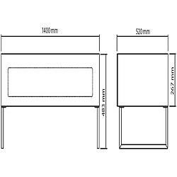 Norstone Khalm 140 Blanc - Meuble TV