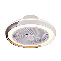 Universal Lampe ventilateur de plafond de 50cm, 220V LED 36W réglable en continu à trois vitesses, bulles, télécommande silencieuse, mini lampe ventilateur de commande, marron