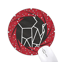 Universal Origa Cat Geometric Shape Wheel Mouse Pad rond Round Red Star Rubbery Mat