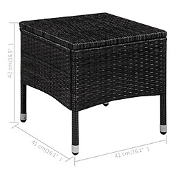 Maison Chic Chaise Relax,Fauteuil et tabouret et coussins d'extérieur Résine tressée Noir -GKD67711 pas cher