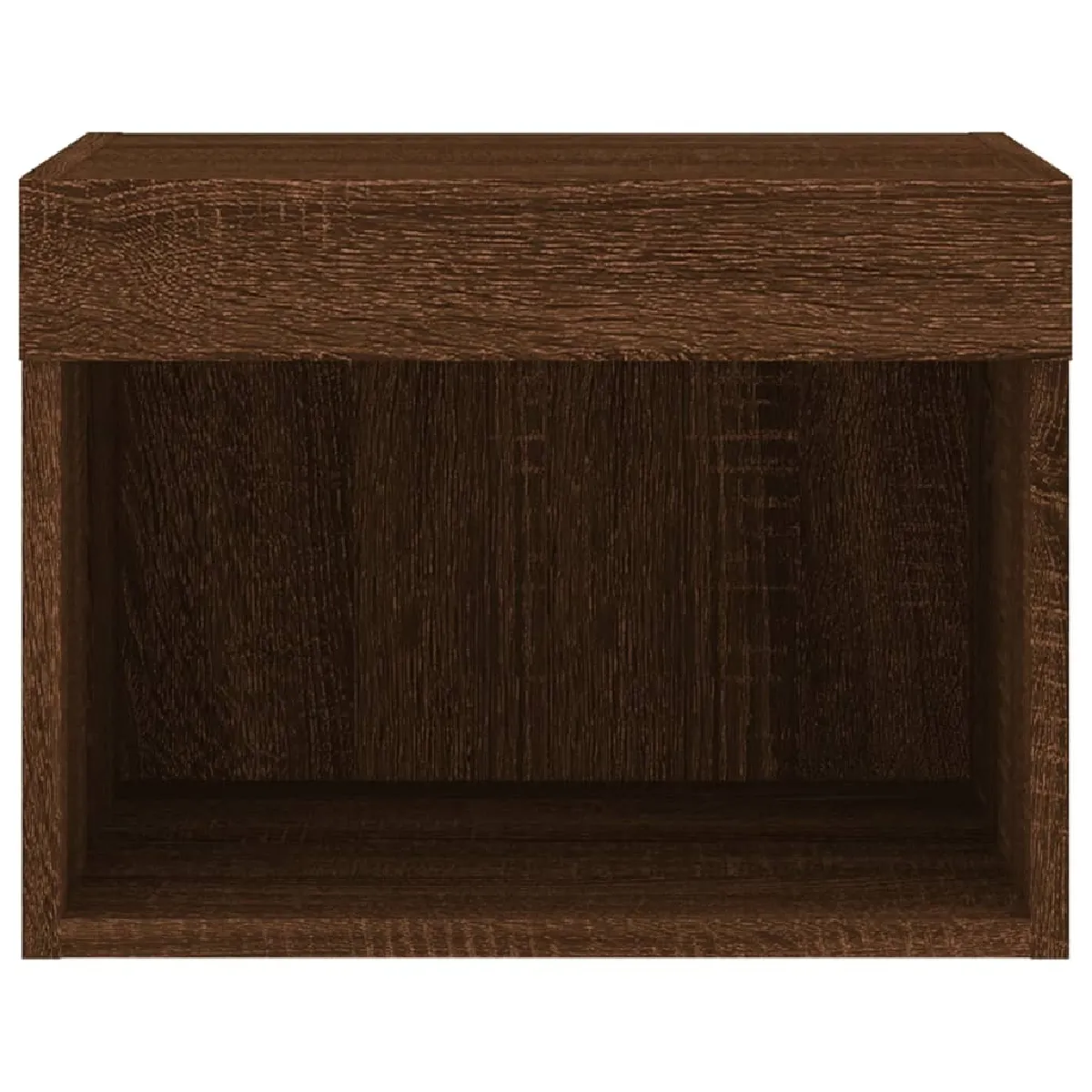 Acheter Maison Chic Table de chevet | Table de nuit murale avec lumières LED chêne marron -GKD65726