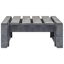 vidaXL Repose-pied palette de jardin bois gris