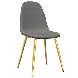 Avis Maison Chic Lot de 6 Chaises à manger | Chaise de salle à manger cuisine gris clair velours -GKD79565