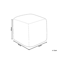 Avis Beliani Pouf 45 x 45 cm blanc et noir TARODI