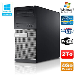 PC Tour Dell Optiplex 790 Intel Core I5 3.1Ghz 4Go Disque 2To DVD WIFI Win 7 - Occasion