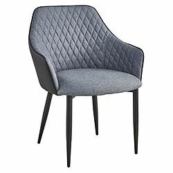 Paris Prix Lot de 2 Fauteuils Design Zoa 88cm Gris & Noir