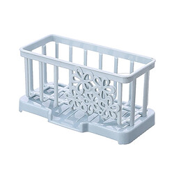 Wewoo Support de drain en plastique simple Fournitures de cuisine de rangement pour éponge de bleu clair