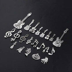 Avis 21pcs Symbole De Note De Musique Mixte Bricolage Charmes Pendentifs Trouver De L'argent