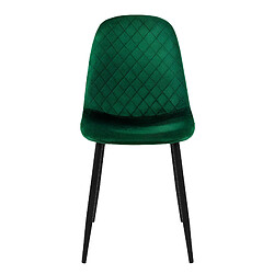 ML-Design Lot de 8 chaises de salle à manger vert foncé velours avec dossier pieds en noir