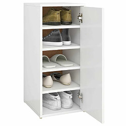 Acheter vidaXL Armoire à chaussures Blanc 32x35x70 cm Bois d’ingénierie