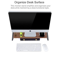 Avis Wewoo Support d'ordinateur portable de moniteur avec pieds en métal pour imprimante MacBook à affichage à cristaux liquides MacBook, organisateur table Lapdesk Plateforme robuste Gagnez la place (grain bois clair)