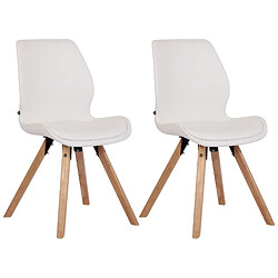 Non Lot de 2 chaises Luna simili cuir 