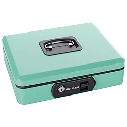 Rottner Pro Box Two Caisse à monnaie turquoise avec fermeture à clé