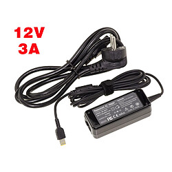 Kalea-Informatique Alimentation pour PC Portable 12V 3A embout carré - Equivalent Lenovo ThinkPad 10 4X20E75066 TP00064A 