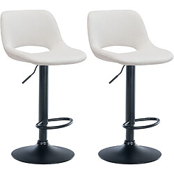 Non Lot de 2 tabourets de bar Camden velours noir pas cher