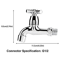 ComfortXL Robinet en plastique pour machine à laver, évier, lavabo, avec bec unique et poignée