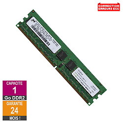 Barrette Mémoire 1Go RAM DDR2 Micron MT18HTF12872AY-667D4 DIMM PC2-5300E · Reconditionné PC2-5300 - 667MHz