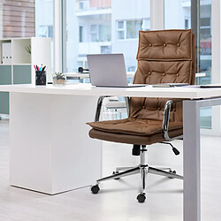 Avis Non Chaise de bureau Sotira cuir véritable