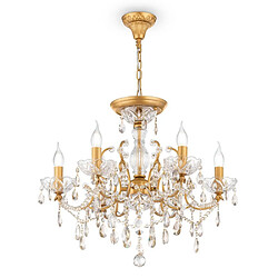 MAYTONI Lustre Or & Cristal, 6 Lumières, E14