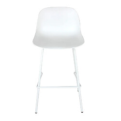 Alterego Tabouret de bar 'GRANO' blanc intérieur / extérieur