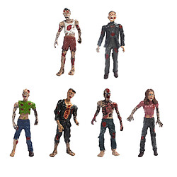 6pcs Figurine Cinéma Walking Dead Modèle en Plastique Jouet Cadeau Décoration pas cher