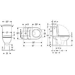 Pack WC Surélevé RENOVA Geberit 501756001