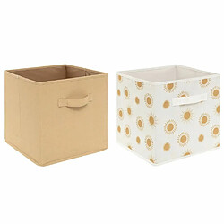 Lot de 2 bacs de rangement enfant Soleil - Atmosphera for kids