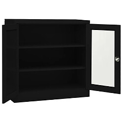 Acheter vidaXL Armoire de bureau Noir 90x40x90 cm Acier