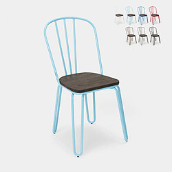 Ahd Amazing Home Design Chaises industrielles en acier Tolix pour bar et cuisine design Ferrum, Couleur: Turquoise