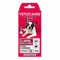 VETOCANIS Pipette Spot-on Fipronil, Anti-Puces et Anti-Tiques - Pour petit chien