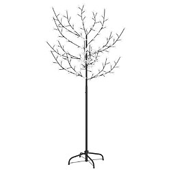 vidaXL Sapin de Noël 120 LED blanc froid Cerisier en fleurs 150 cm