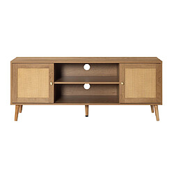 Bestmobilier Goto - meuble tv - bois - 140 cm Goto - meuble tv - bois - 140 cm - Bois