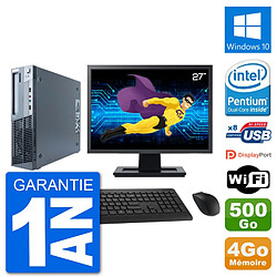 PC Lenovo M91p SFF Ecran 27" Intel G630 RAM 4Go Disque 500Go Windows 10 Wifi · Occasion 