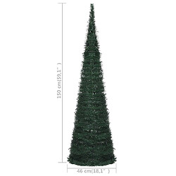 vidaXL Sapin de Noël artificiel pré-éclairé avec guirlandes vert 150cm pas cher