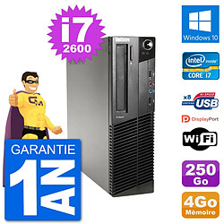 PC Lenovo M91p SFF Intel i7-2600 RAM 4Go Disque Dur 250Go Windows 10 Wifi - Occasion