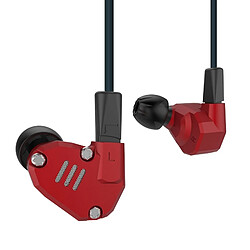 Wewoo Ecouteurs écouteur intra-auriculaire HiFi alliage d'aluminium de huit unités cercle fer sans microphone (rouge)