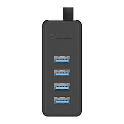 Wewoo Hub USB 3.0 noir 4-Port USB 3.0 Bureau avec 30cm Câble Micro USB Alimentation