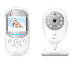 Wewoo Babyphone vidéo Babycam blanc 2.4 pouces LCD 2.4GHz caméra de surveillance sans fil bébé moniteur avec 8-IR LED Night Vision, Talk bidirectionnel 