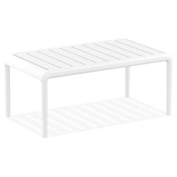 Alterego Table basse 'SIDONY XL' blanche en matière plastique