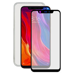 Uknow Film Protecteur en Verre Trempé pour Téléphone Portable + Étui pour Téléphone Portable Xiaomi Mi 8 Contact 