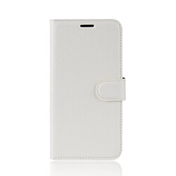 Etui en PU flip blanc pour votre Huawei Mate 20 Lite