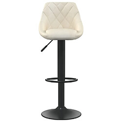 Avis vidaXL Tabourets de bar lot de 2 crème velours