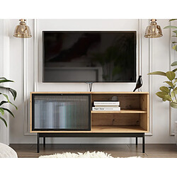 Bestmobilier Lamia - meuble TV - bois et noir - 117 cm