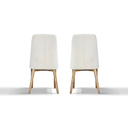 Acheter La Maison Du Canapé Chaise Design DUNE - Beige - Lot de 2