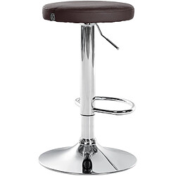 Non Tabouret de bar Ponte simili cuir chromé pas cher